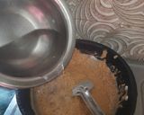 A picture of step 4 of Amaranth water chestnut flour halwa.