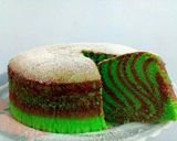 Foto langkah ke 11 dari resep Chocolate Pandan Ogura Cake.
