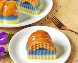 Foto langkah ke 10 dari resep Puding Marie Bunga Telang.