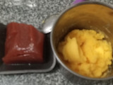 Croquetas de polenta rellenas con dulce de membrillo