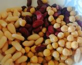 A picture of step 2 of Mexican beans salad.