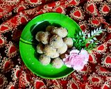 A picture of step 6 of Coconut Ladoos.