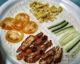 Gambar langkah 3 resipi Grilled Chicken Tortilla Wraps ala TikTok.