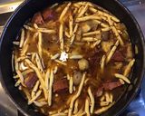 Une image de l'étape 7 de Maccheroni au chorizo champignons et coeurs d artichauts.