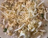 A picture of step 5 of Alu chicken paratha.