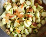 A picture of step 4 of Sponge gourd sabji.