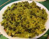 Une image de l'étape 8 de Riz « vert » aux petits pois épicés.