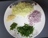 A picture of step 2 of Ragi cabbage roti.