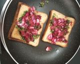 A picture of step 2 of Beetroot sandwich.