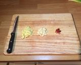 A picture of step 1 of Chicken Fried Rice.