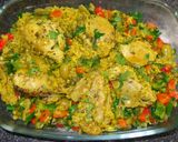 A picture of step 3 of Brown Rice with Chicken.