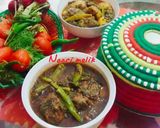 A picture of step 8 of Palak gosht.