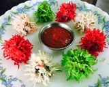 A picture of step 8 of Chicken flower dumplings.