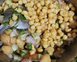A picture of step 3 of Chole Chaat.