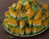 A picture of step 2 of Tiranga Dhokla.