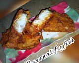 A picture of step 8 of Besan wali fry fish.