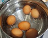 A picture of step 1 of Braised Pork, Eggs, and Tofu.