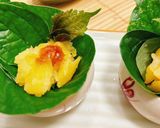 Hình bước làm 5 của món Khoai mì cuốn lá lốt chấm xốt me