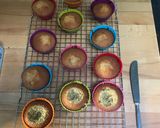 A picture of step 2 of Dulce de leche cupcakes.
