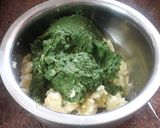 A picture of step 2 of Spinach green kabab.