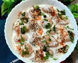 A picture of step 3 of Karhae dahi bara masala.