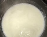 A picture of step 1 of Caffe latte(hot milk coffee).