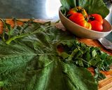 A picture of step 1 of Tulips Congo Inspired Pumpkin Leaf Surprise.