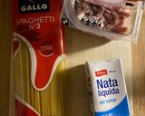 Foto del paso 1 de la receta: Espaguetis con nata y bacon