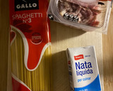 Foto del paso 1 de la receta: Espaguetis con nata y bacon