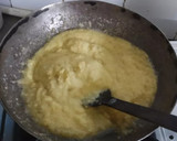 A picture of step 2 of Moong dal halwa.