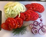A picture of step 2 of Roast Lemon, Tomato, Fennel and Salmon Salad.
