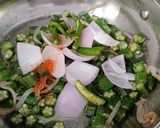 A picture of step 5 of Okra-Onion Fry.
