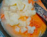 A picture of step 2 of Cassava curry.