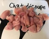 Une image de l'étape 1 de Brochettes marinées poulet,poivrons multicolores et ananas (marinade exotique maison).