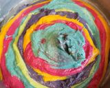 A picture of step 1 of Rainbow dessert cake.