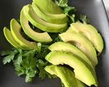 A picture of step 3 of Avocado Salad with Capers and Herbs.