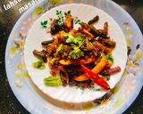 A picture of step 6 of BHINDI Masala (Lahsun Bhindi masala).