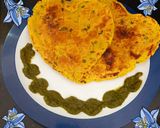 A picture of step 3 of Healthy Hara Lahsuni Bhakhri.