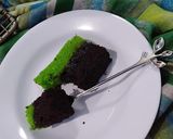 Foto langkah ke 9 dari resep Brownies Pandan Kukus (ala) Amanda.