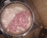 A picture of step 2 of Qeema stew.