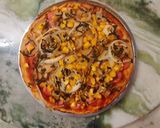 Hình bước làm 5 của món Banh Pizza nấm