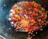 A picture of step 5 of Bhindi and Shallots Masala.