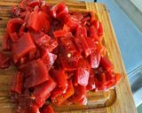 Une image de l'étape 1 de Pommes de terre sautées aux poivrons et oignon rouge.