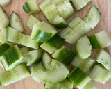 A picture of step 2 of Spicy cucumber salad.