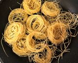 A picture of step 1 of Balaleet (Emirati Breakfast).