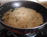 A picture of step 2 of Jeera rice /cumin seeds rice.