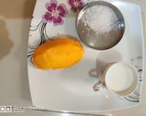 A picture of step 1 of Mango Milk Shake.