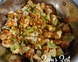 A picture of step 2 of Mushroom and Brussel sprouts Fry.