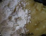 A picture of step 3 of Rasgulla stuffed Peda.