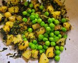 A picture of step 4 of Aloo Methi Matar.
